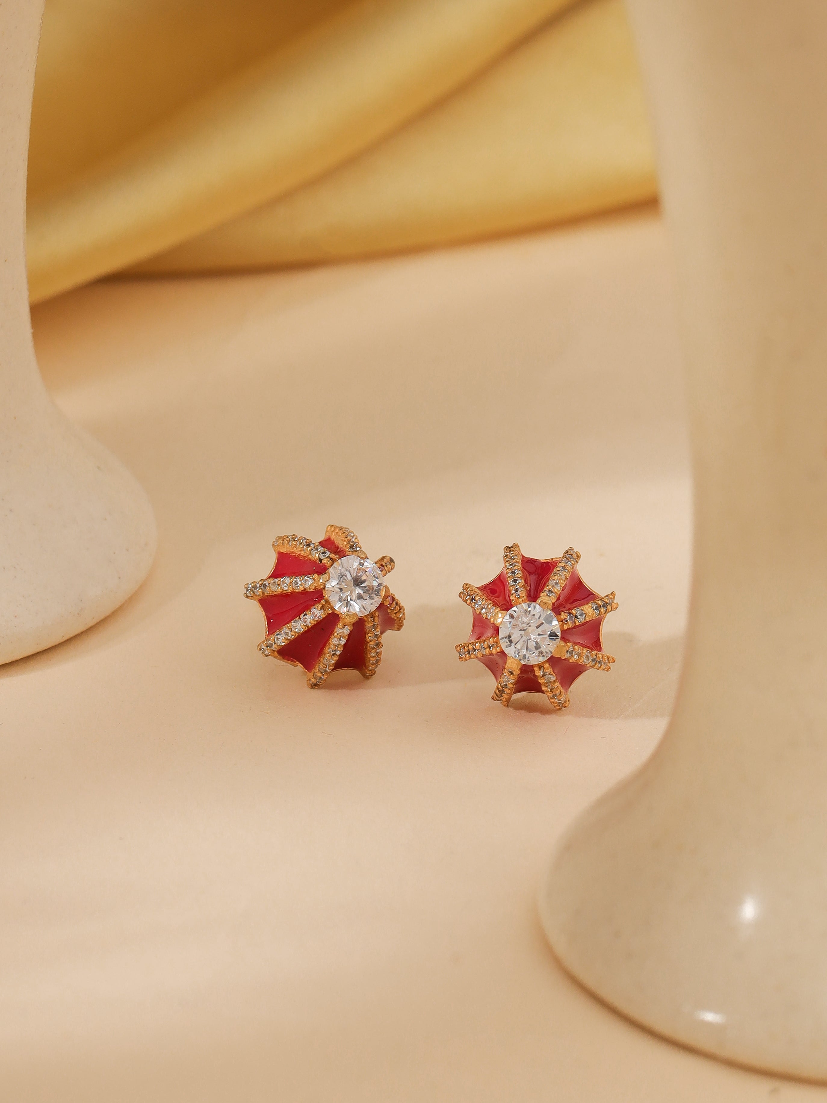 Poppy Enamel Studs Poppy Enamel Studs