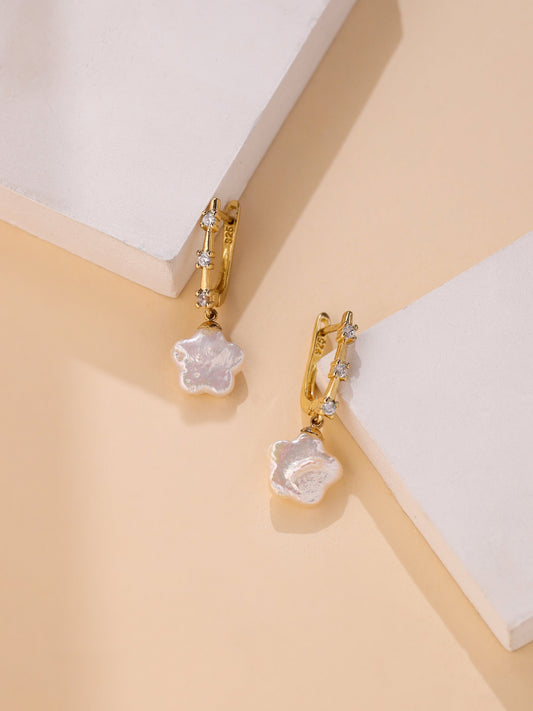 Diamond Glaze Pearl Drops earrings
