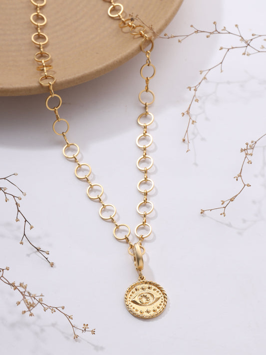 Evil Eye Gold Pendant