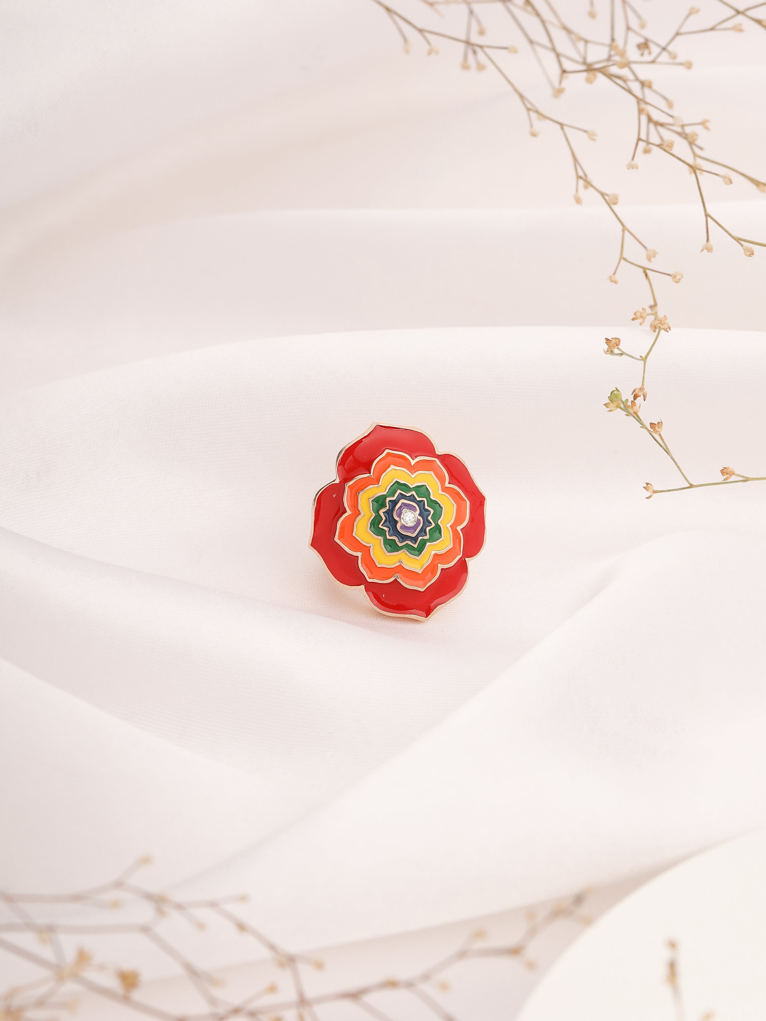 Flower Enamel Ring Flower Enamel Ring