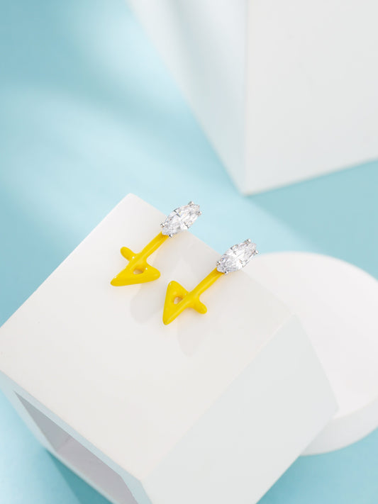 Minus 4 Enamel Earrings