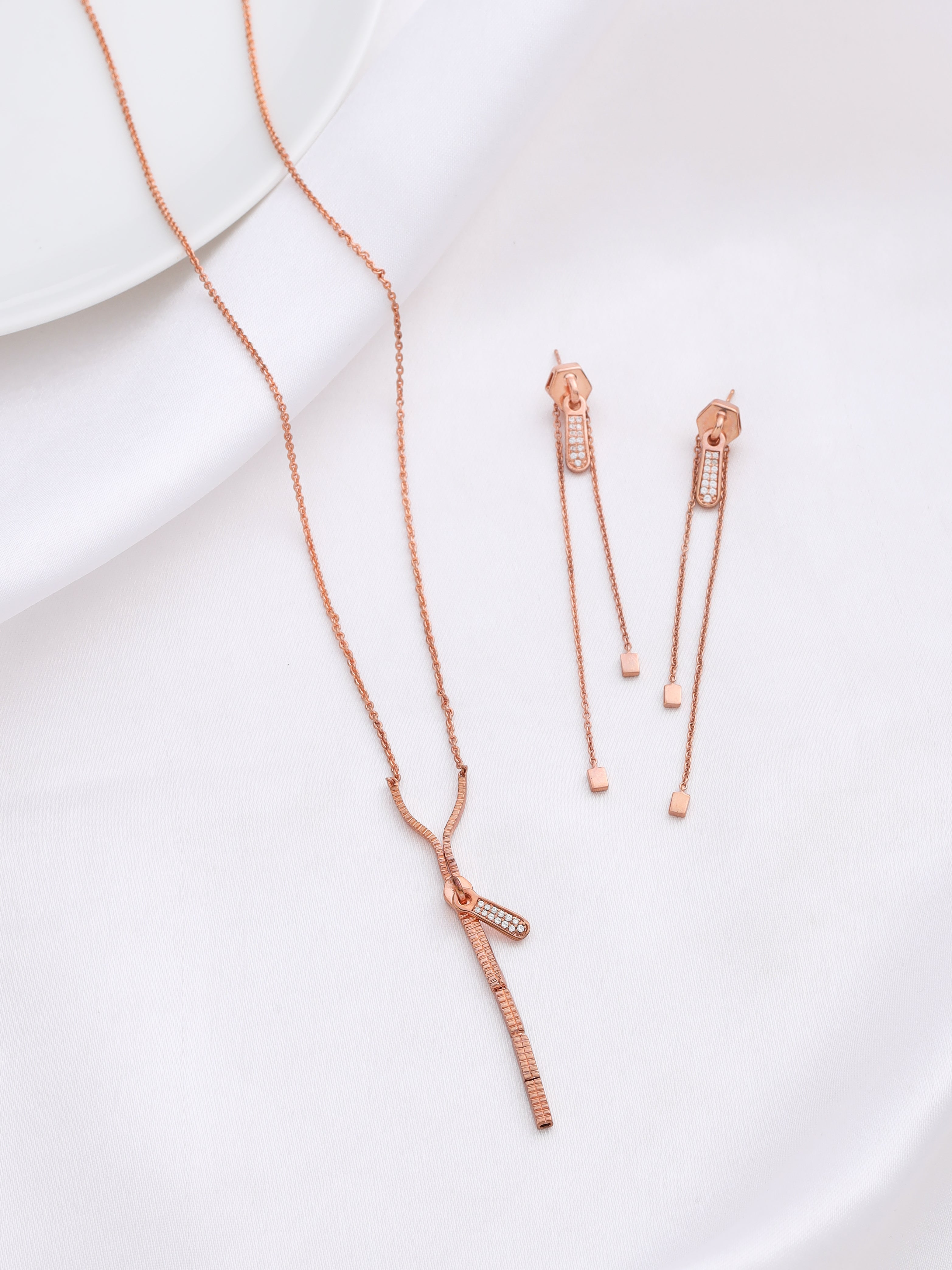 Open Zip Pendant Set Open Zip Pendant Set