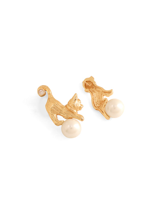 Pearl Paws Earring