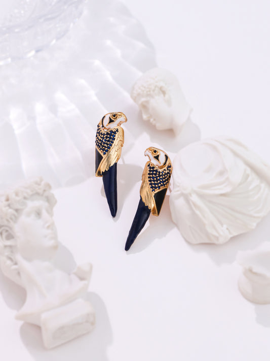 Midnight owl earrings