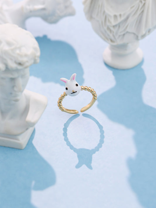 Rabbit Top Enamel Ring