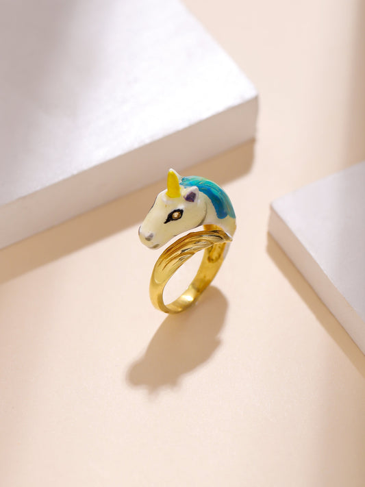 Unicorn Enamel Ring
