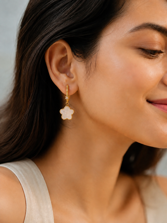 Diamond Glaze Pearl Drops earrings